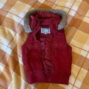 Vintage Forever 21 Red Corduroy Vest